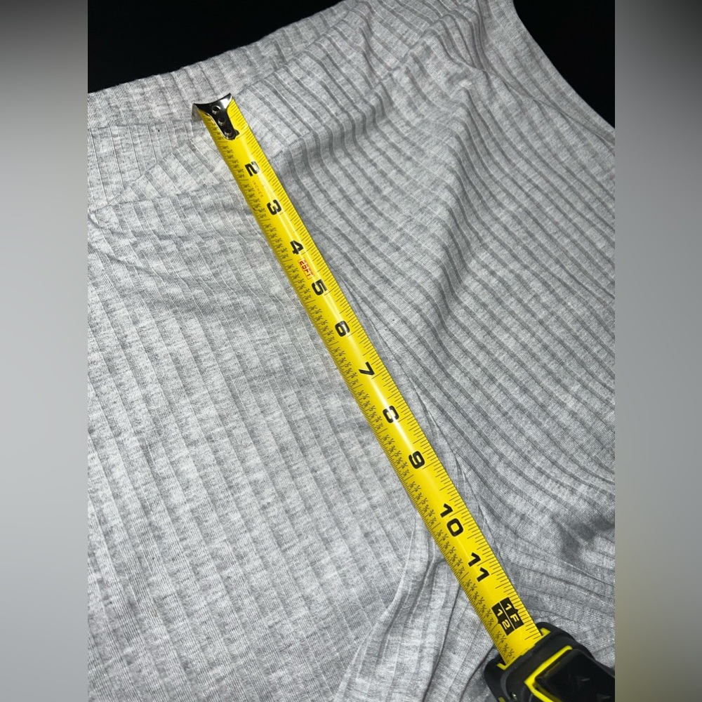 Misguided Grey Ribbed Solid Gray Cross Waist Bike… - image 6